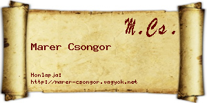 Marer Csongor névjegykártya